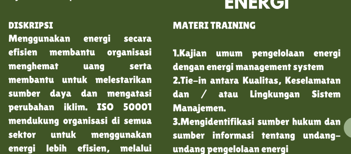 sistem manajemen energi